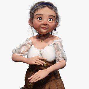 Farm Elderly Woman with Traditional Outfit