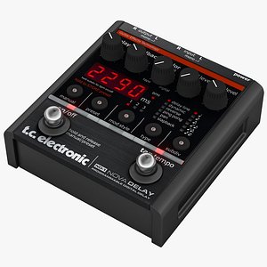 guitar stereo delay pedal 3d max