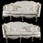 3D model classical sofa and armchair set
