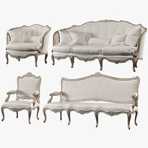 classical sofa and armchair set