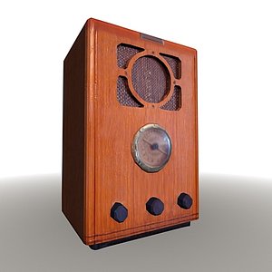 vintage radio realtime 3d model