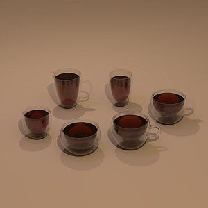 Set of glass cups