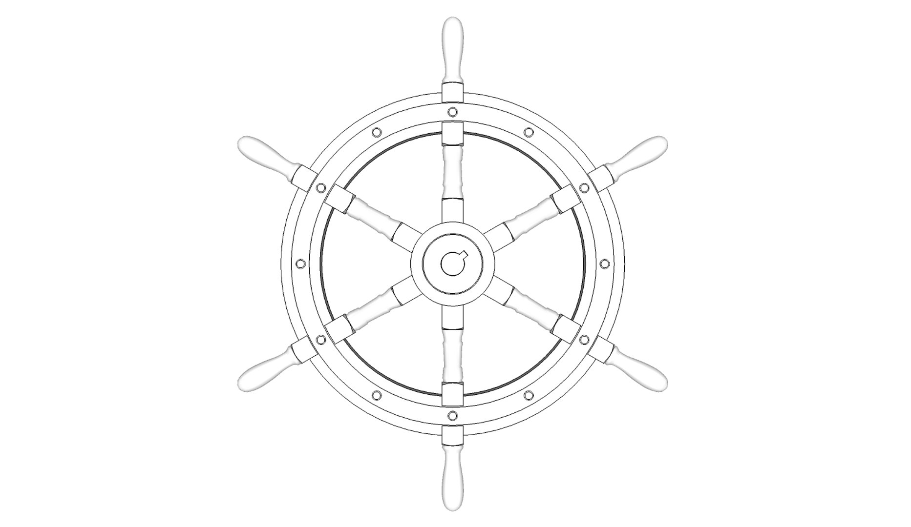 3D ship wheel - TurboSquid 1360326