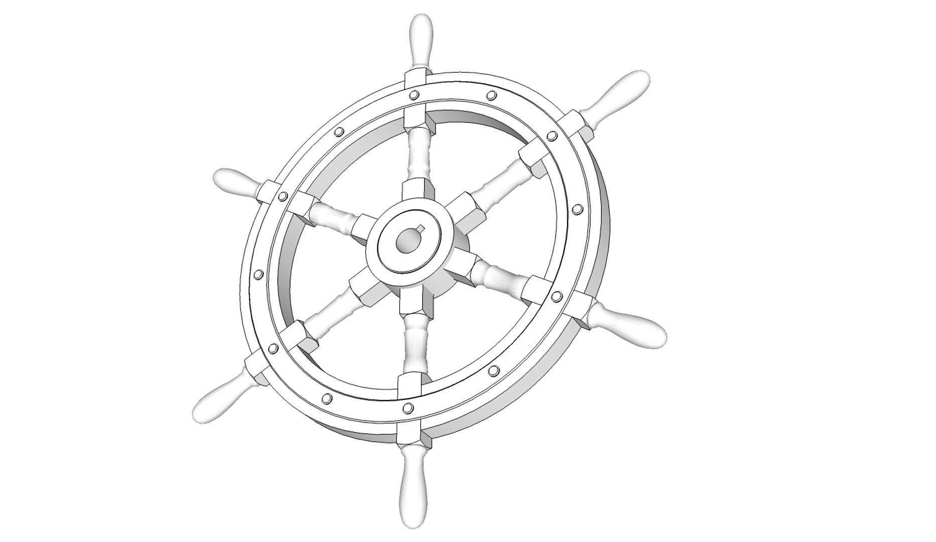 3D ship wheel - TurboSquid 1360326