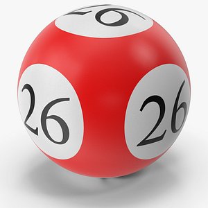 3D Bingo Ball 26 model