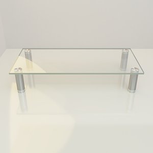 3D simple glass table model