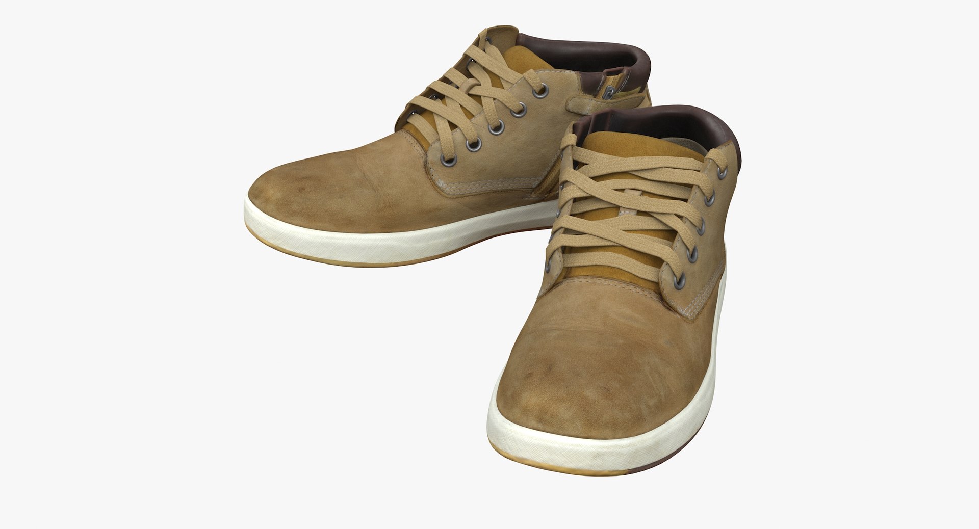 Beige Suede Sneakers Model TurboSquid 2041779