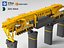 Large Bridge Launching Gantry Crane 3D Model
