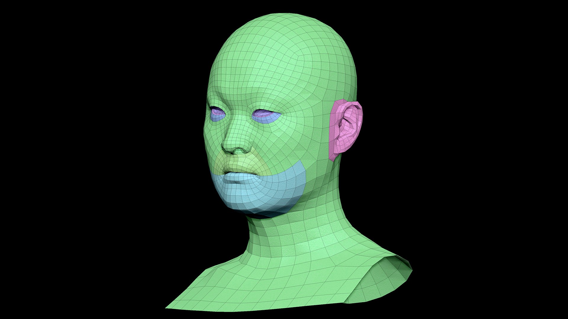 Retopologized Head Scan Dokuro Konyo 3D Model - TurboSquid 1800321