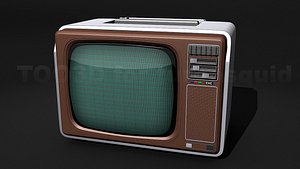 3d model of old tv philips