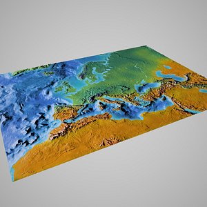 3d european maps model