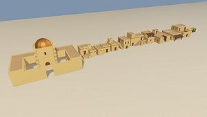 3D model Cartoon Arabian town