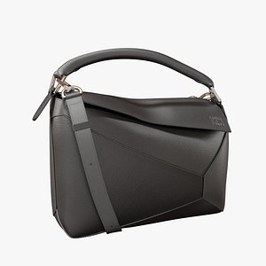 LOEWE Small Puzzle Edge bag Black 3D model