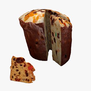 3D Panettone with slice