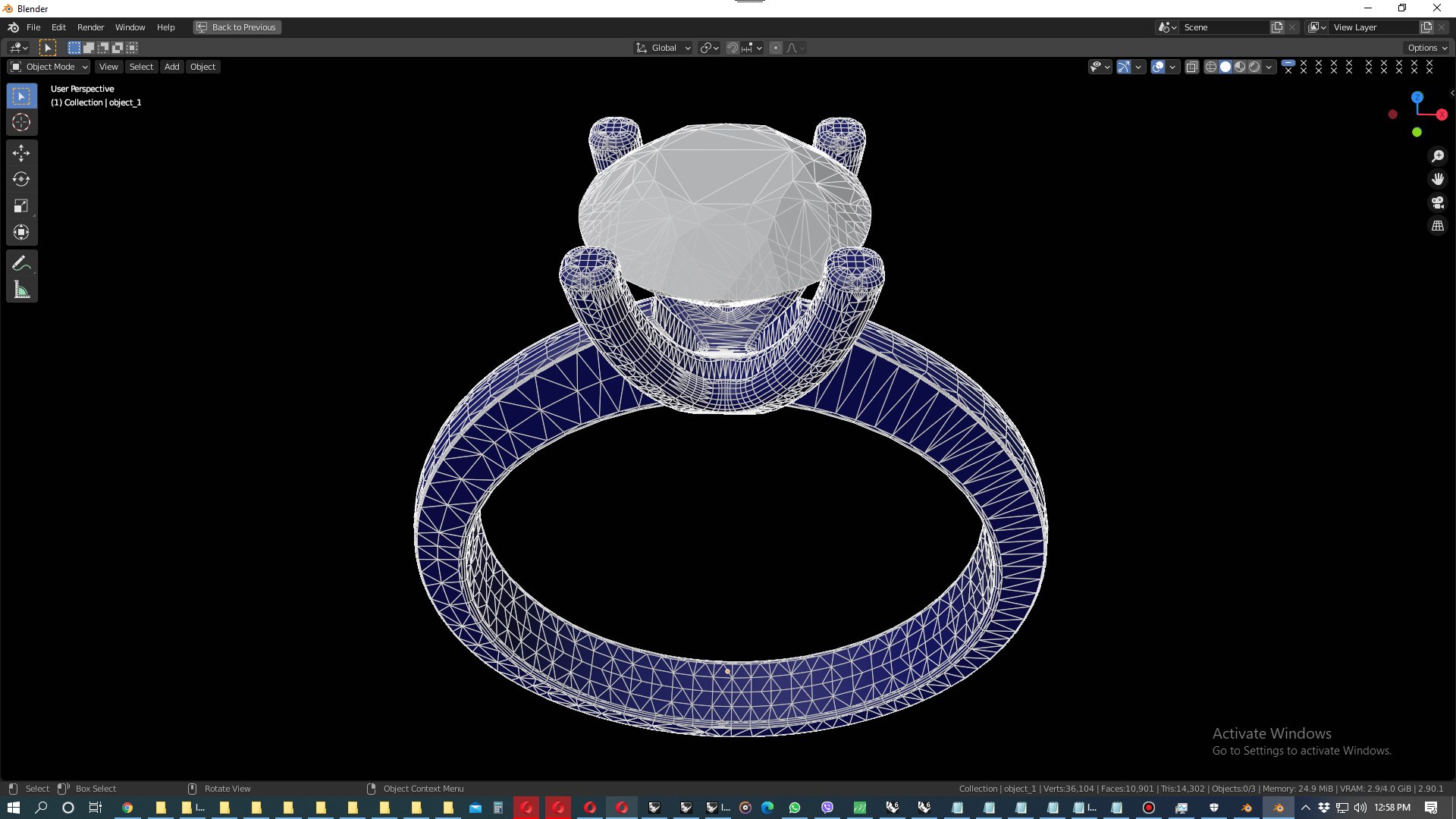 3D solitaire diamond ring cad - TurboSquid 1650445