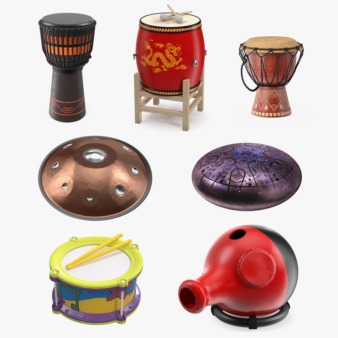 Drums Collection 7 3D model preview