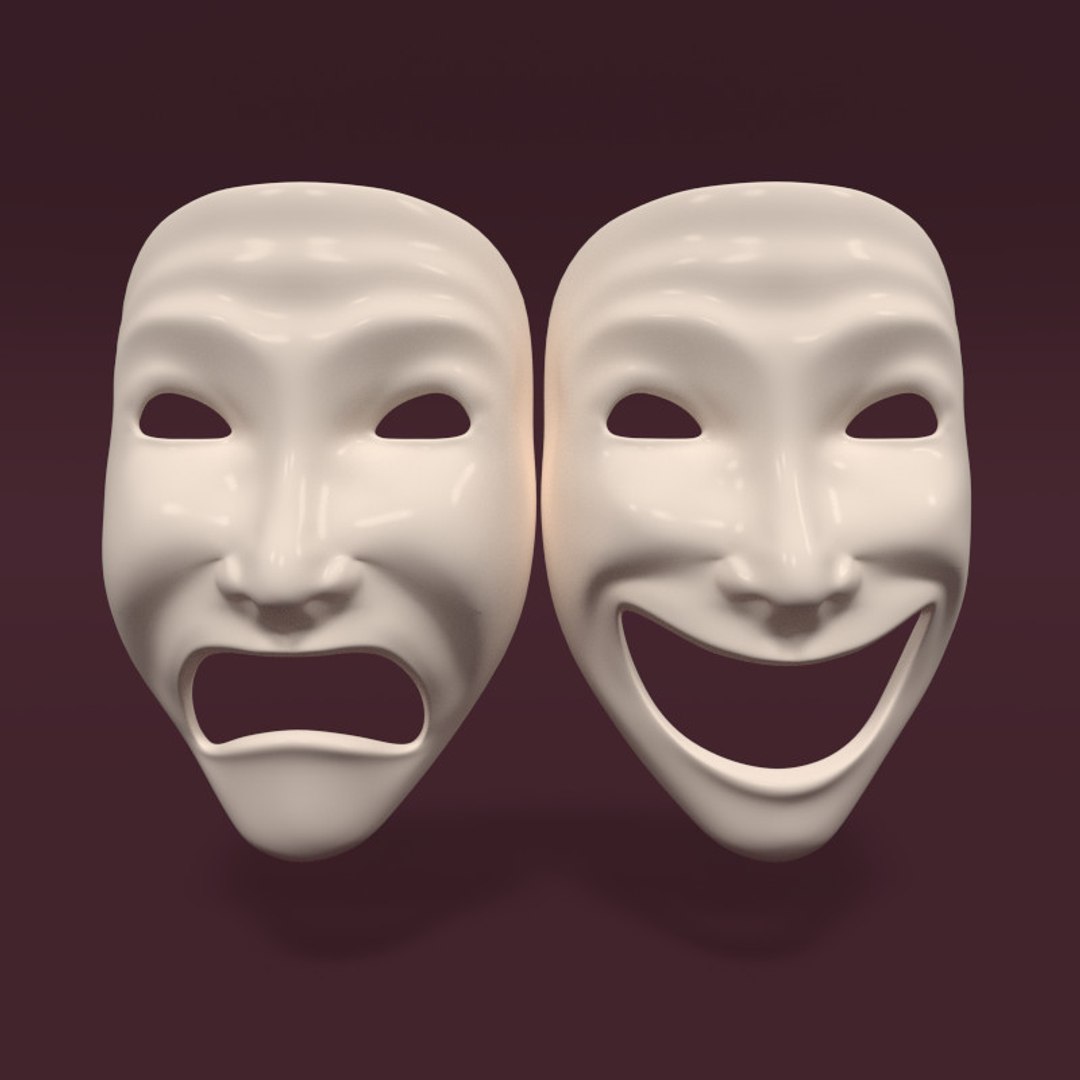 Маска 5 обсуждения. Маски эмоции. Театральные маски. Театральные маски с разными эмоциями. Маска STL.