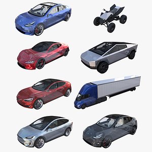 Full Tesla 2020 Vehicle Lineup with interiors and chassis