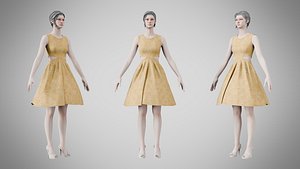 Dress 33 Sahara Gold Brocade