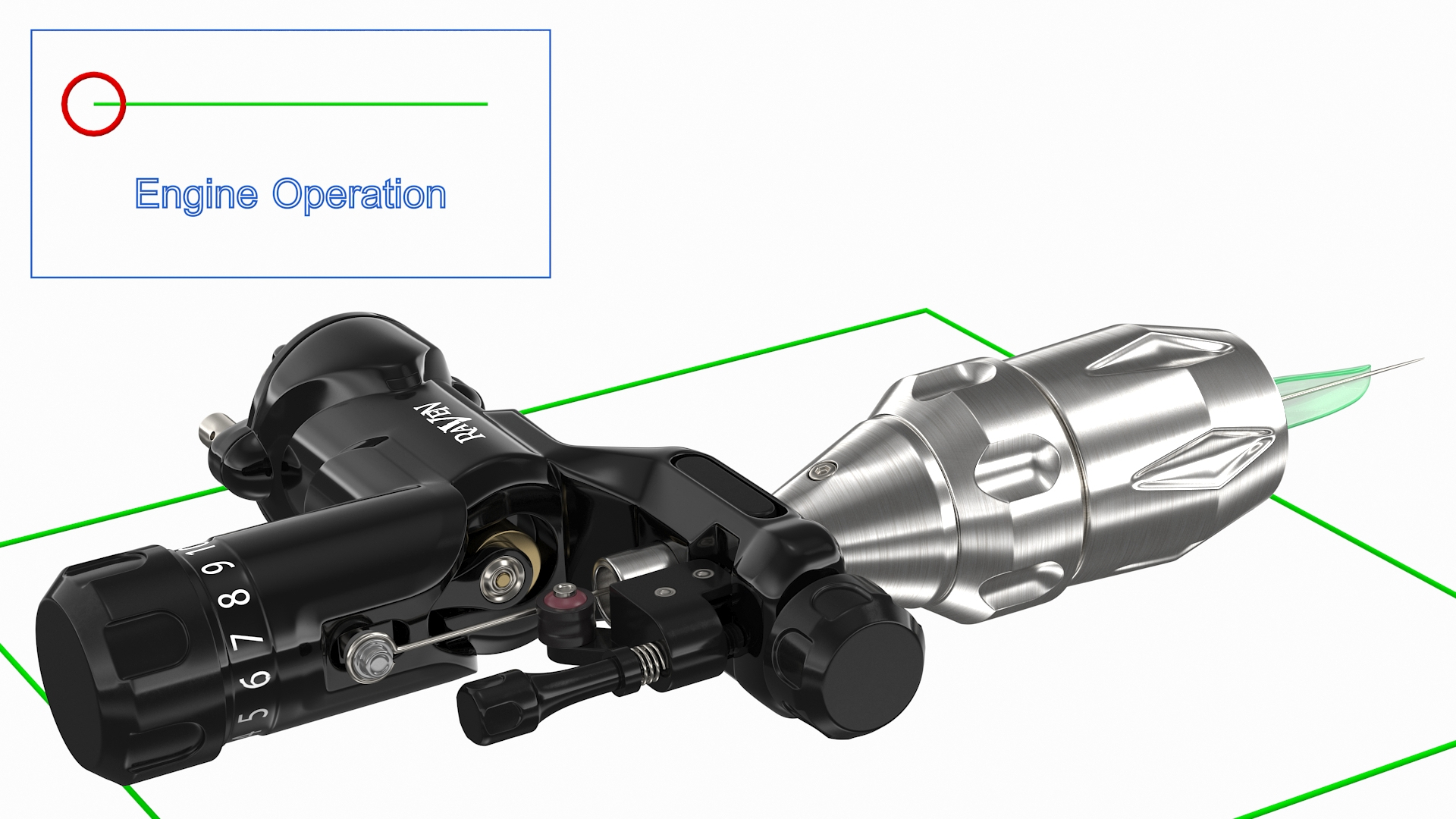 3D Dragonhawk Raven Rotary Tattoo Machine - TurboSquid 1665563