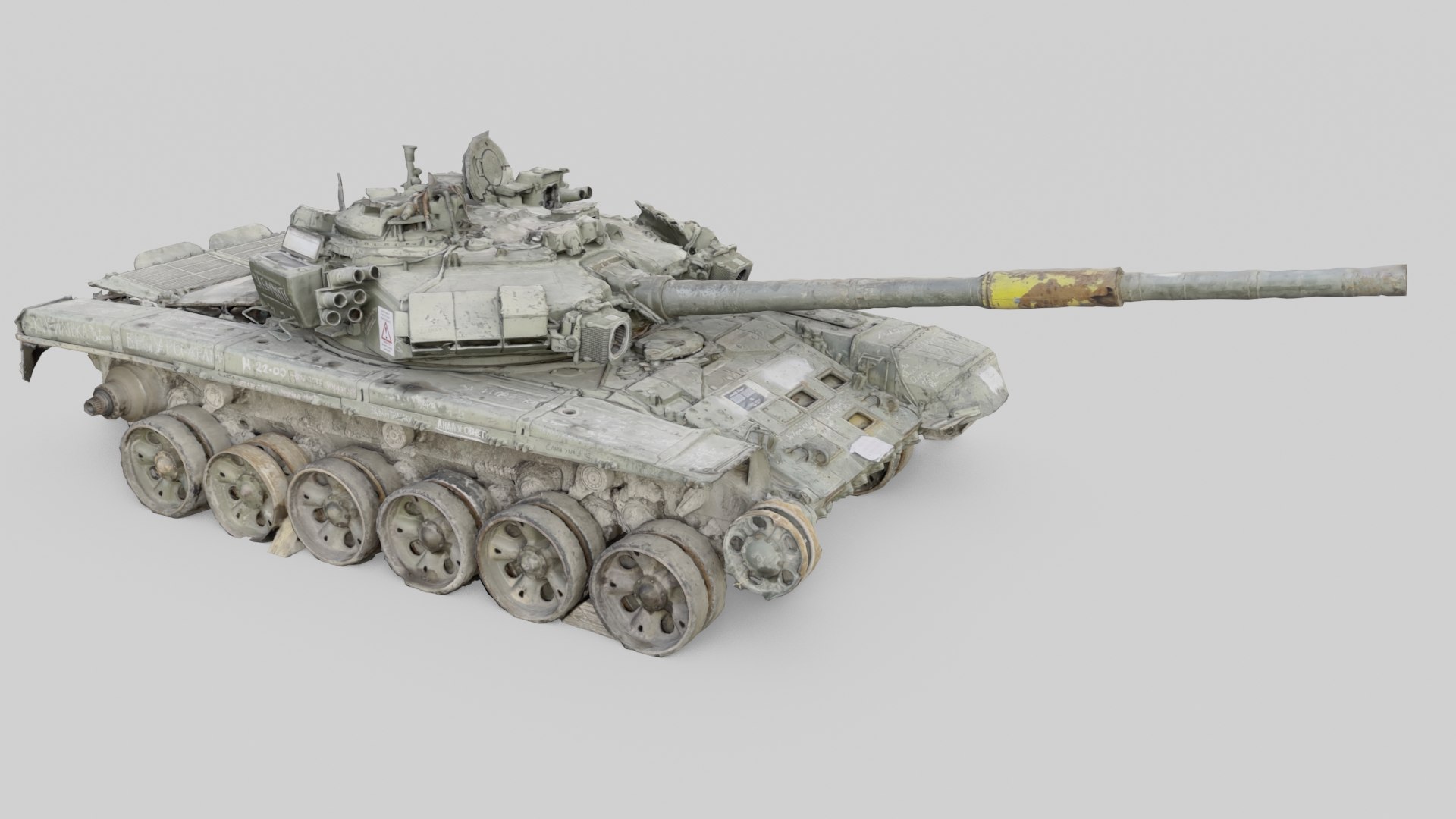 3D Model Destroyed T-90 Tank - TurboSquid 2127365