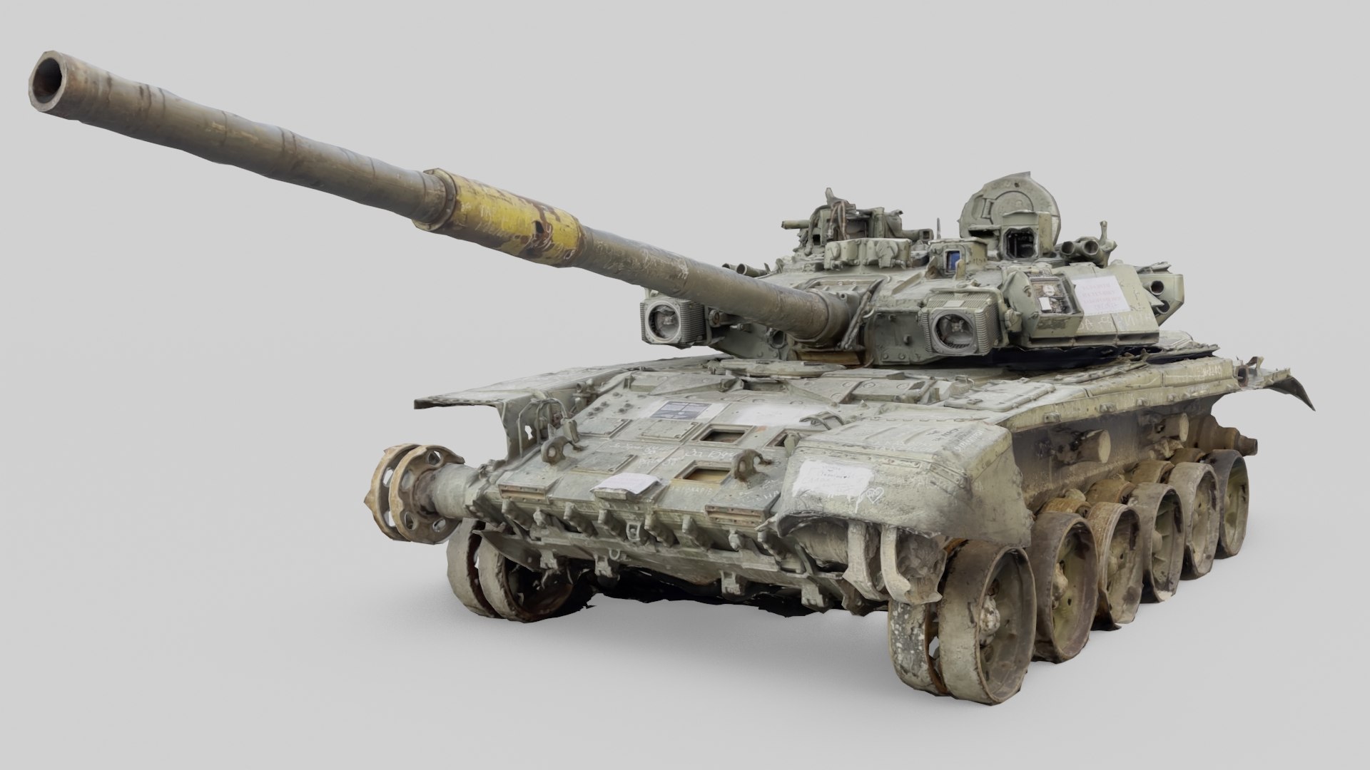 3D Model Destroyed T-90 Tank - TurboSquid 2127365