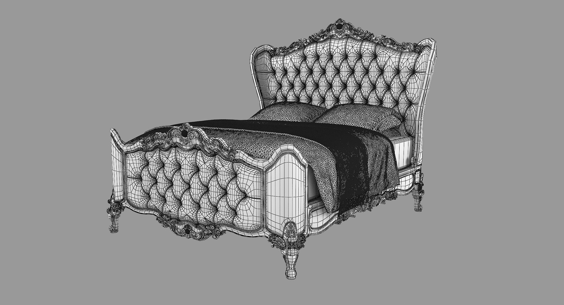Absolom Roche Upholstered Bed 3D Model - TurboSquid 1202133