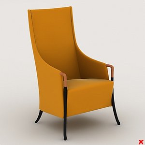 3d armchair chair