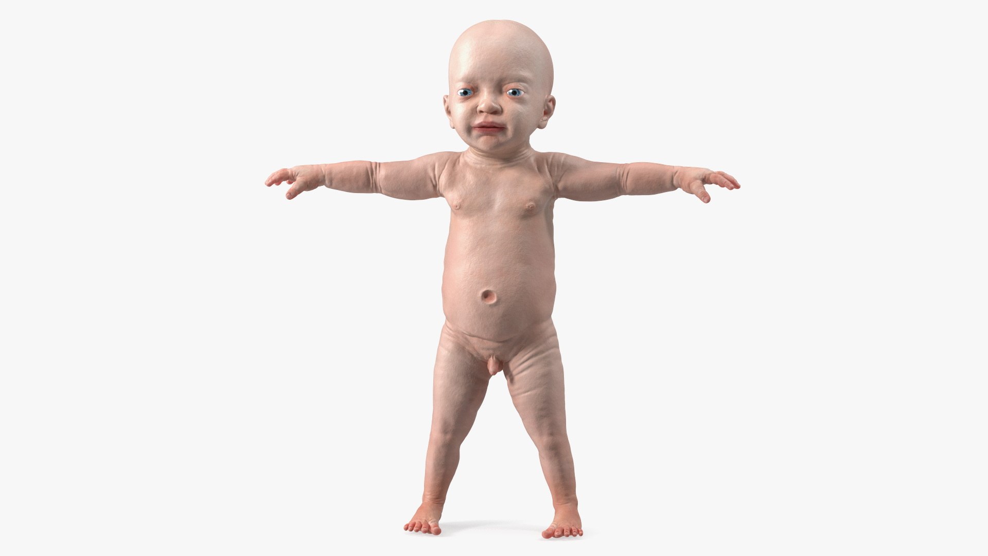 8 Month Baby Boy T-Pose 3D model preview