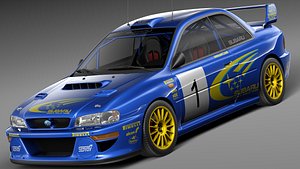 japan car sport subaru impreza 3d max