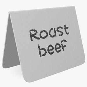 Mini Chalkboard Sign White 3D