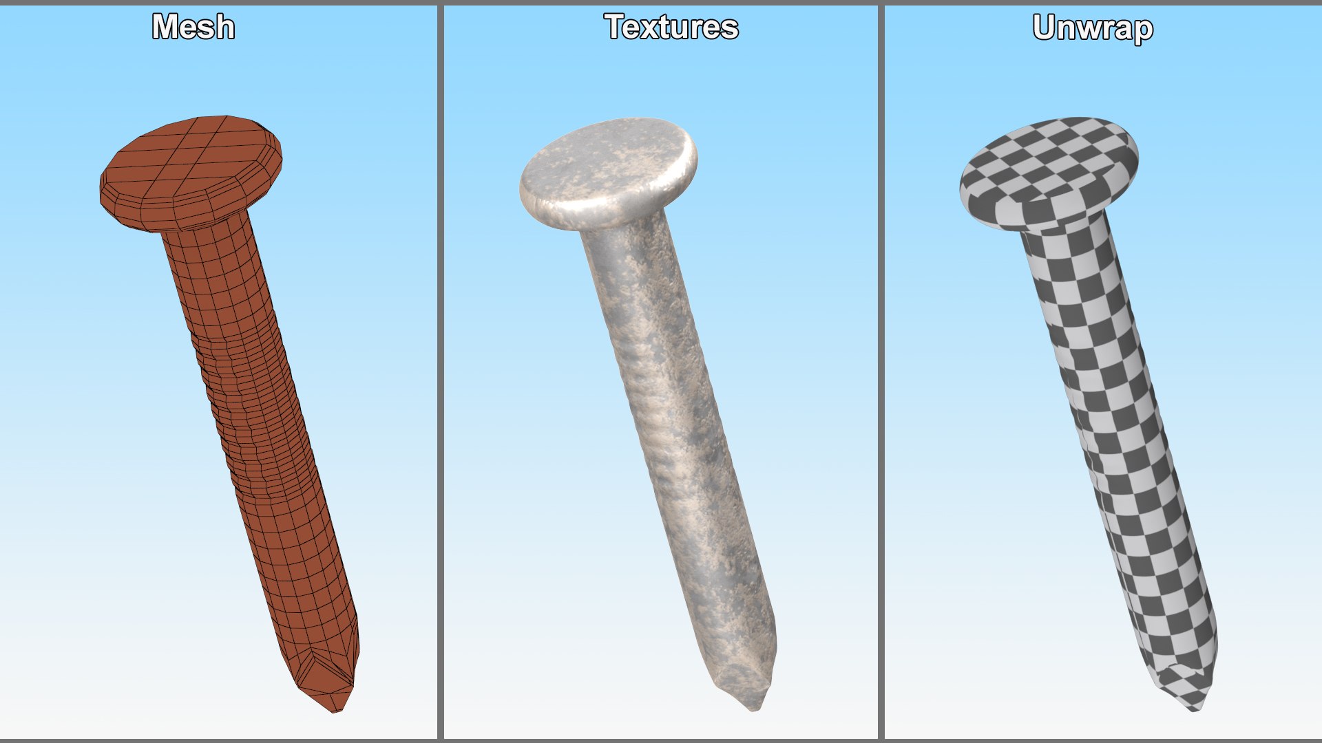 3D Joist Hanger Nails Old TurboSquid 2065279