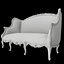 louis xv sofa 3d obj