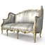 louis xv sofa 3d obj