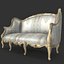 louis xv sofa 3d obj