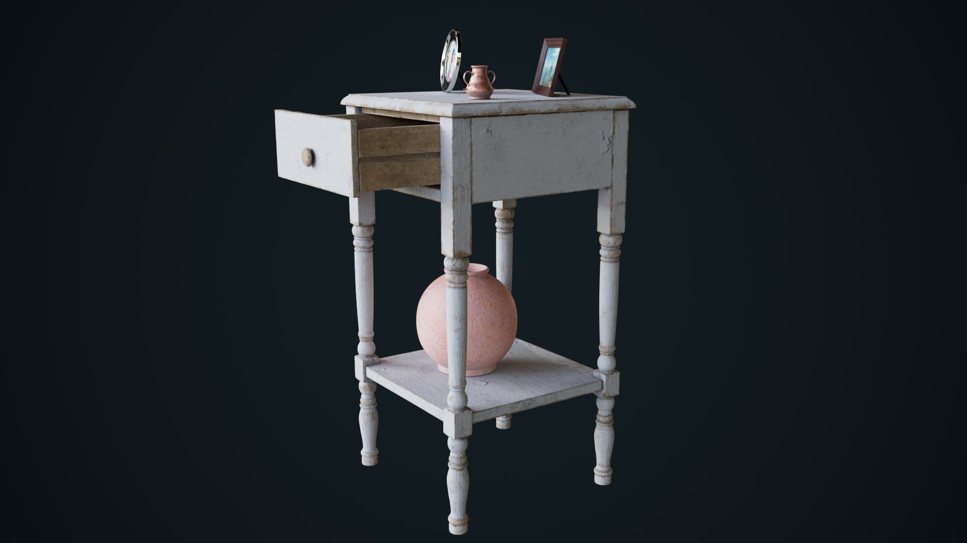 Old Side Table 3D Model - TurboSquid 1778727