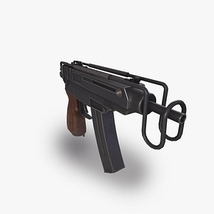 3D model Gameready submachine gun Vz 61 Scorpion
