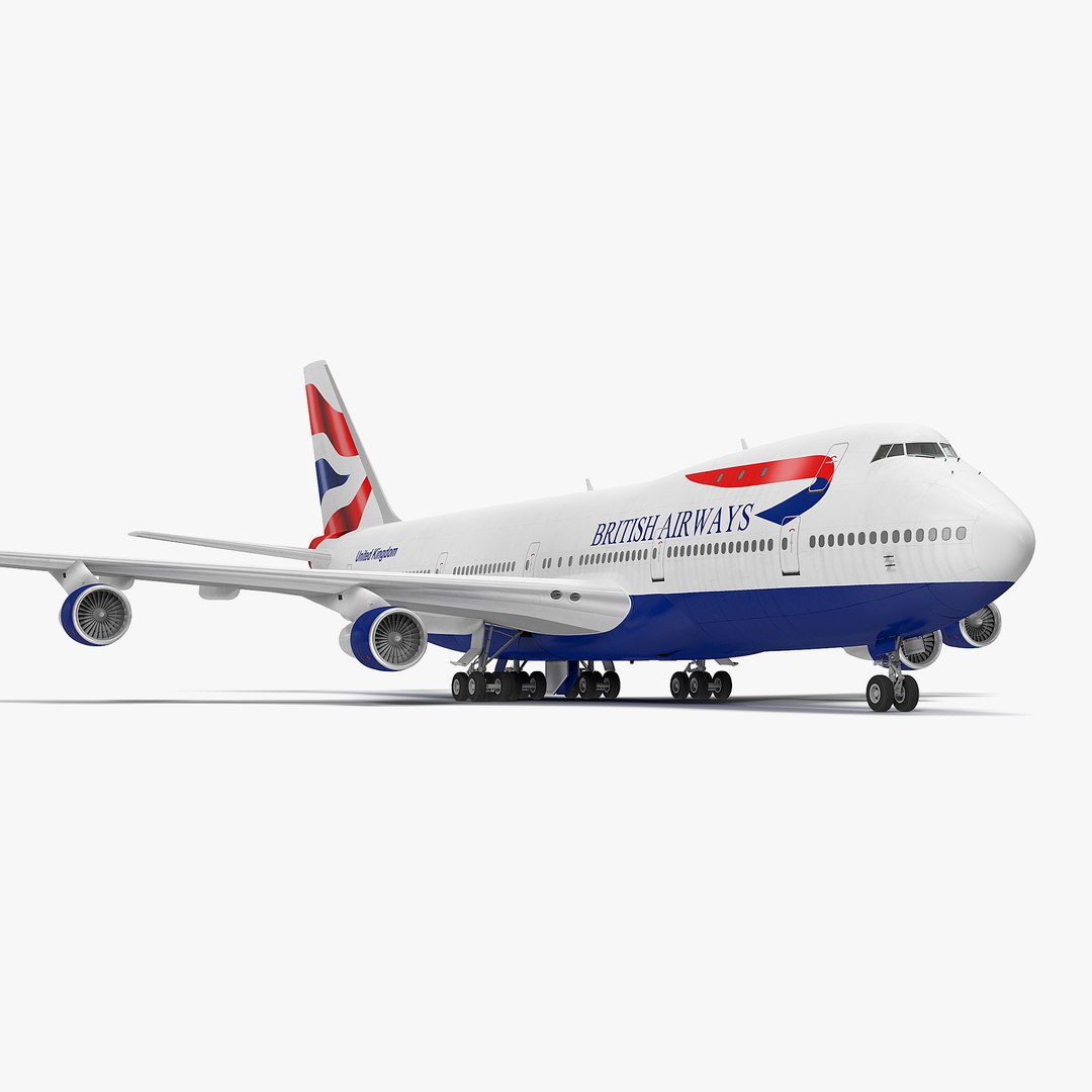 Boeing 747-100B British Airways 3D Model 3D model preview