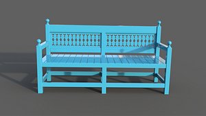 Qatari Wooden Bench 3D