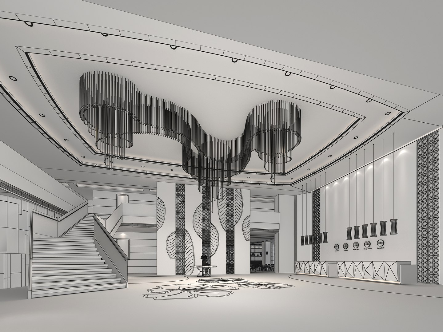 3D Model Hotel Lobby Scene 08 - TurboSquid 2210811