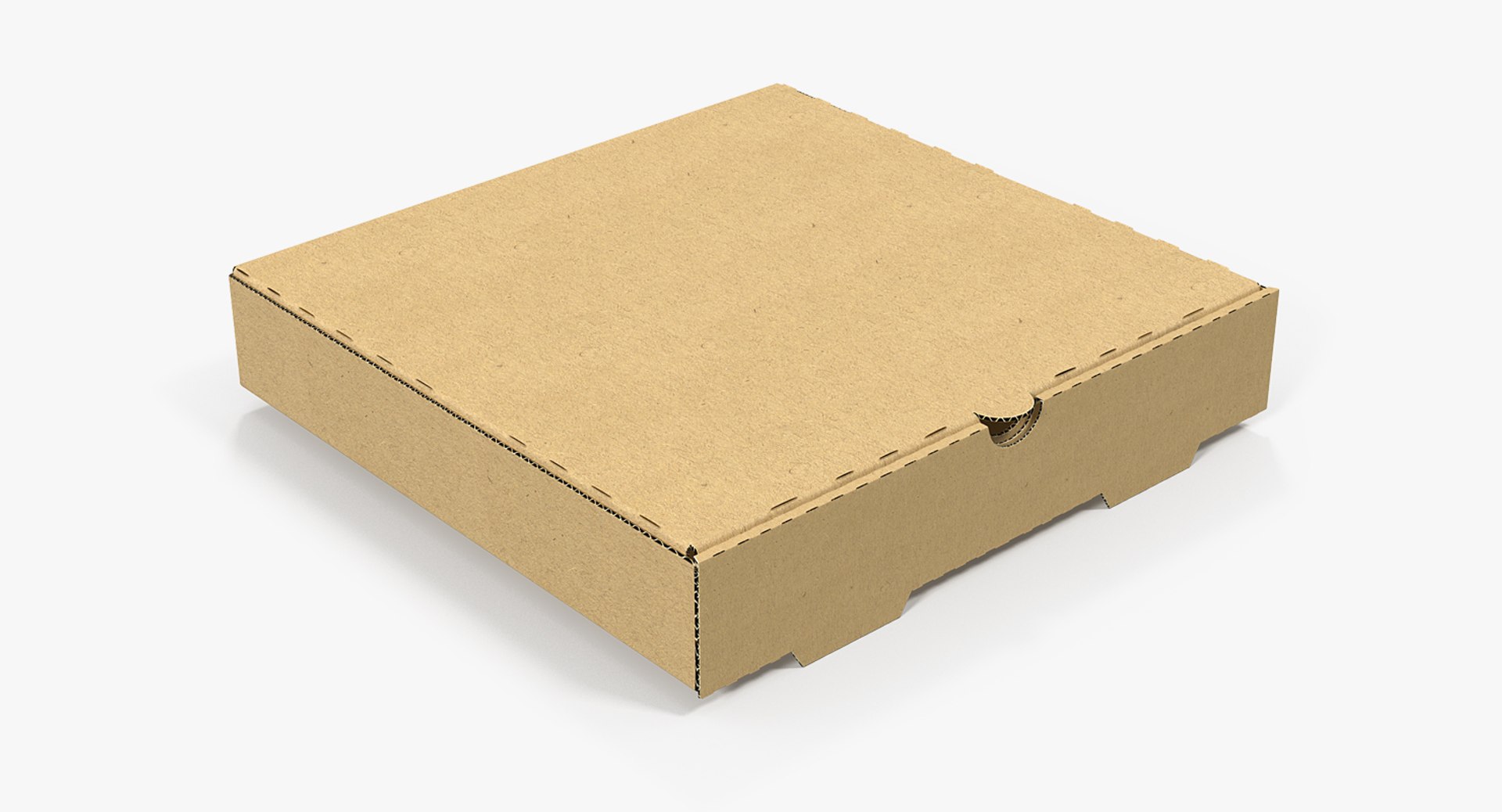 Carton Pizza Box 3D model preview
