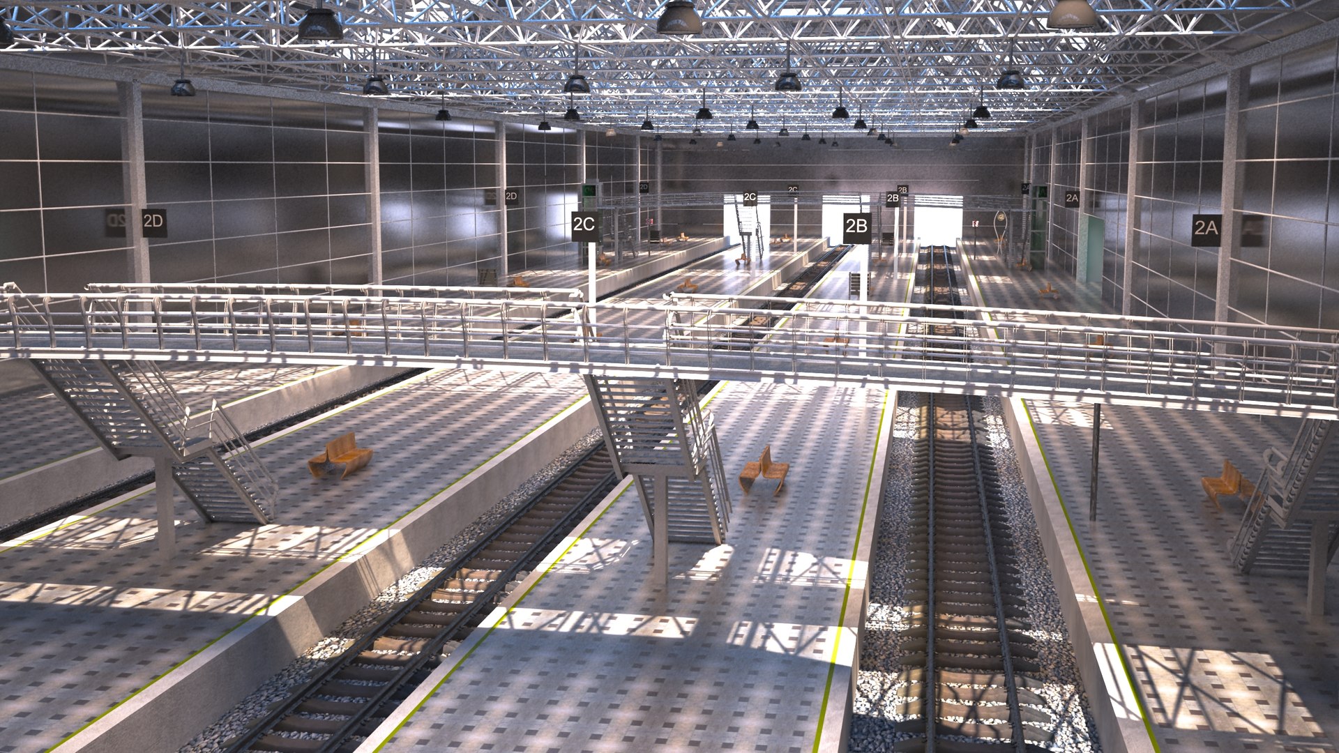 Train Station Building 3D Model - TurboSquid 1588275
