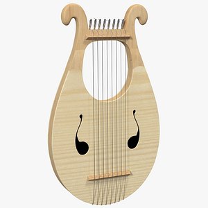 3D greek lyre harp 8