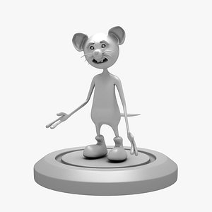 cartoon print mouse 3D