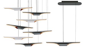 3D suspended chandelier global views