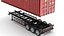 Detailed Container Trailer Semi Truck 3D model