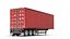 Detailed Container Trailer Semi Truck 3D model
