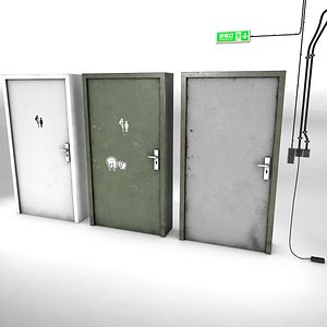 Door Switch and Exit-Sign 3D model