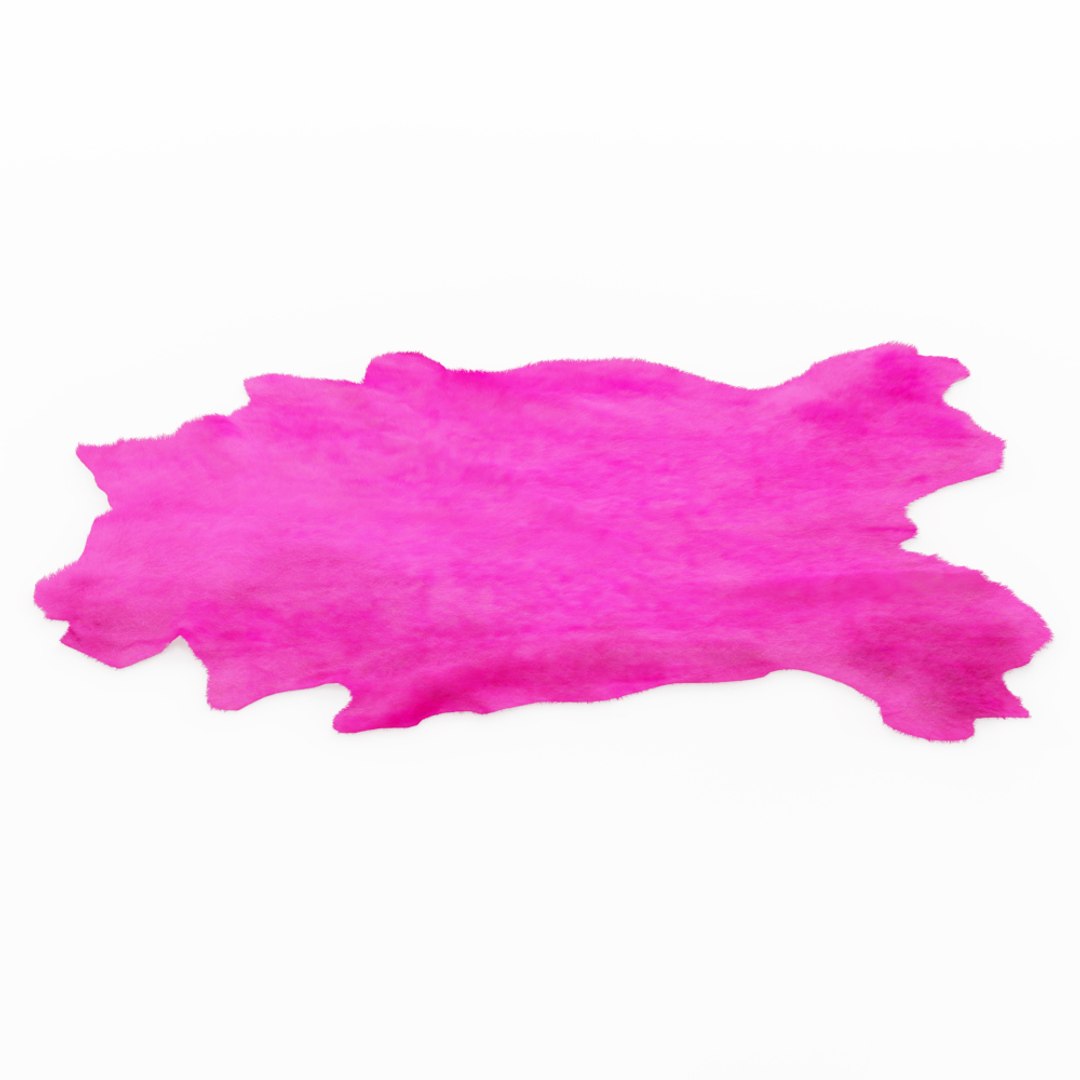 3D Wool Pink Cowhide Rug - TurboSquid 1553793