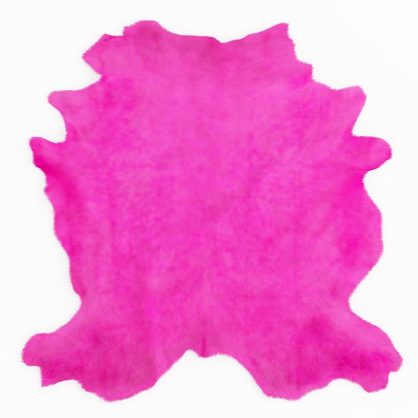 3D wool pink cowhide rug TurboSquid 1553793